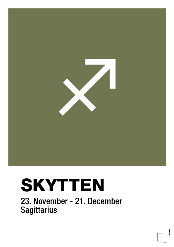 plakat: stjernesymbol skytten - secret meadow-Stjernetegn-A1two3