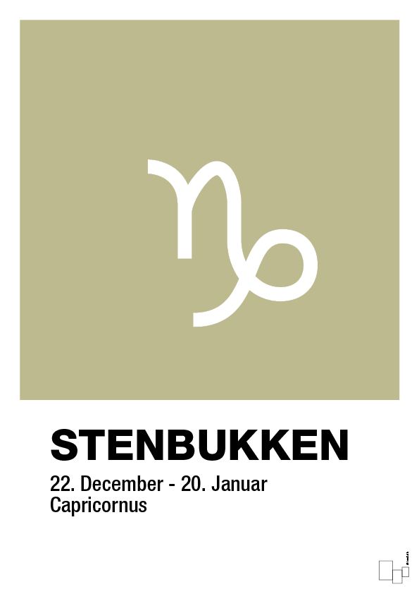 plakat: stjernesymbol stenbukken - back to nature-Stjernetegn-A1two3