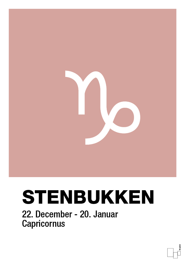 plakat: stjernesymbol stenbukken - bubble shell-Stjernetegn-A1two3
