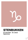plakat: stjernesymbol stenbukken - bubble shell-Stjernetegn-A1two3