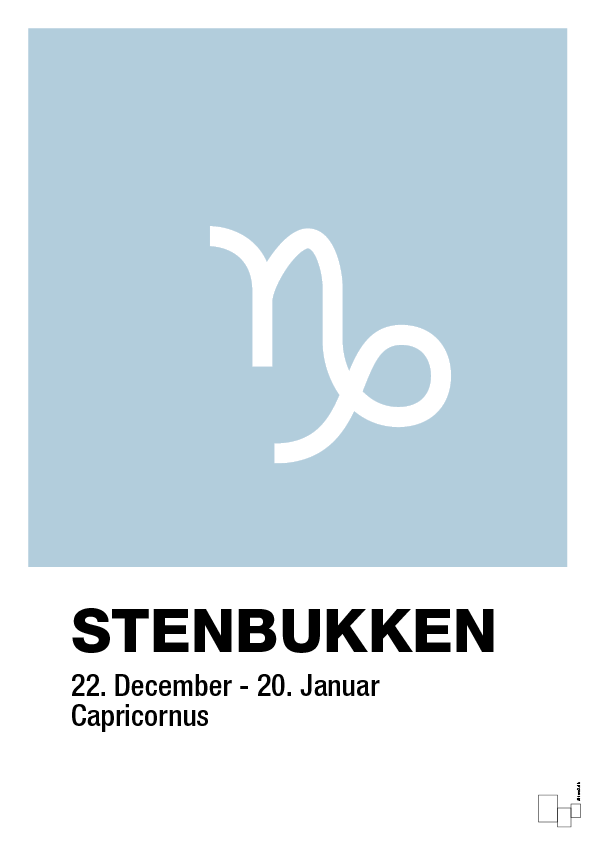 plakat: stjernesymbol stenbukken - heavenly blue-Stjernetegn-A1two3