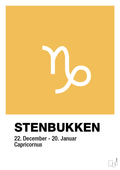 plakat: stjernesymbol stenbukken - honeycomb-Stjernetegn-A1two3