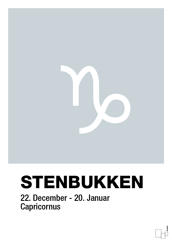 plakat: stjernesymbol stenbukken - light drizzle-Stjernetegn-A1two3