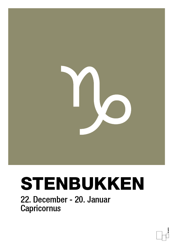 plakat: stjernesymbol stenbukken - misty forrest-Stjernetegn-A1two3