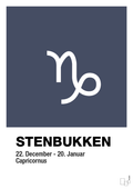 Stjernesymbol stenbukken - petrol-Stjernetegn-A1two3