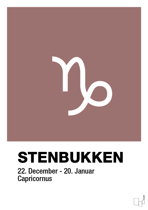 plakat: stjernesymbol stenbukken - plum-Stjernetegn-A1two3
