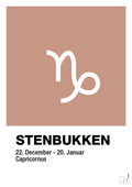 plakat: stjernesymbol stenbukken - powder-Stjernetegn-A1two3