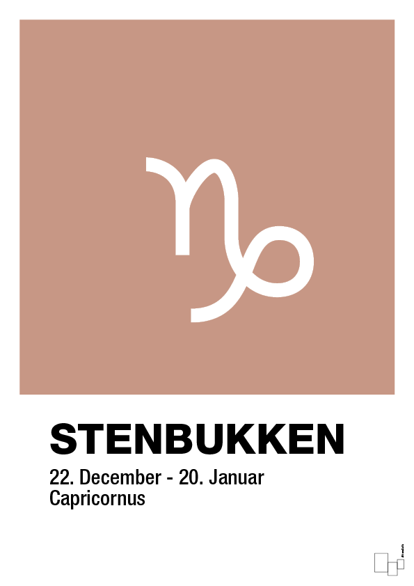 plakat: stjernesymbol stenbukken - powder-Stjernetegn-A1two3