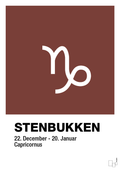 plakat: stjernesymbol stenbukken - red pepper-Stjernetegn-A1two3