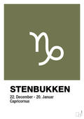 plakat: stjernesymbol stenbukken - secret meadow-Stjernetegn-A1two3