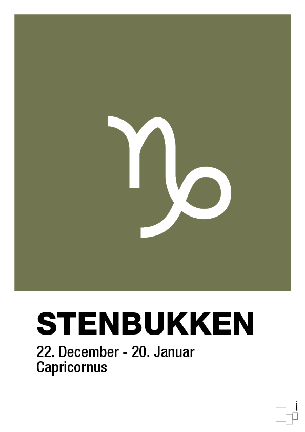 plakat: stjernesymbol stenbukken - secret meadow-Stjernetegn-A1two3