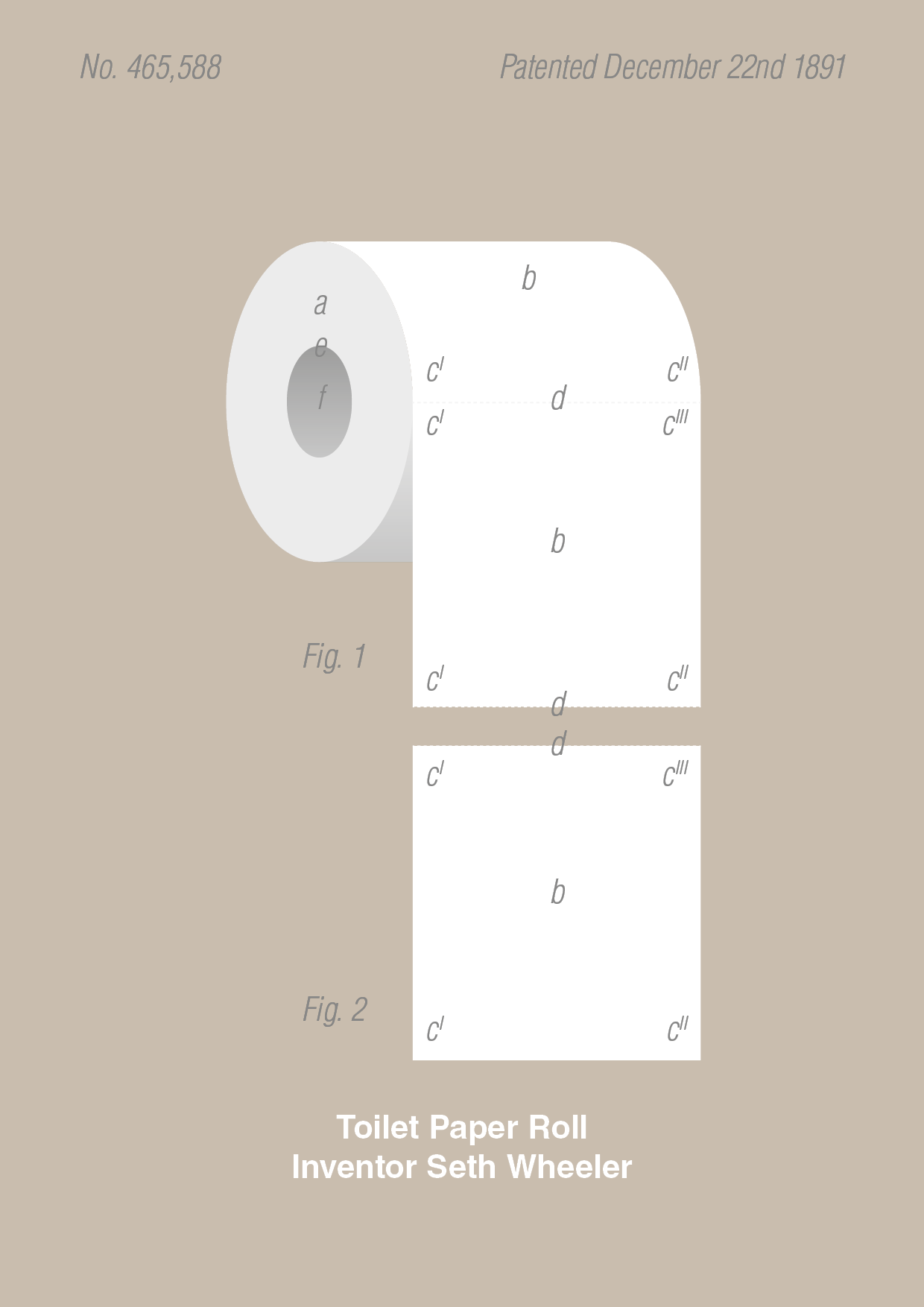 plakat: toiletpapir - creamy mushroom-Patent-A1two3