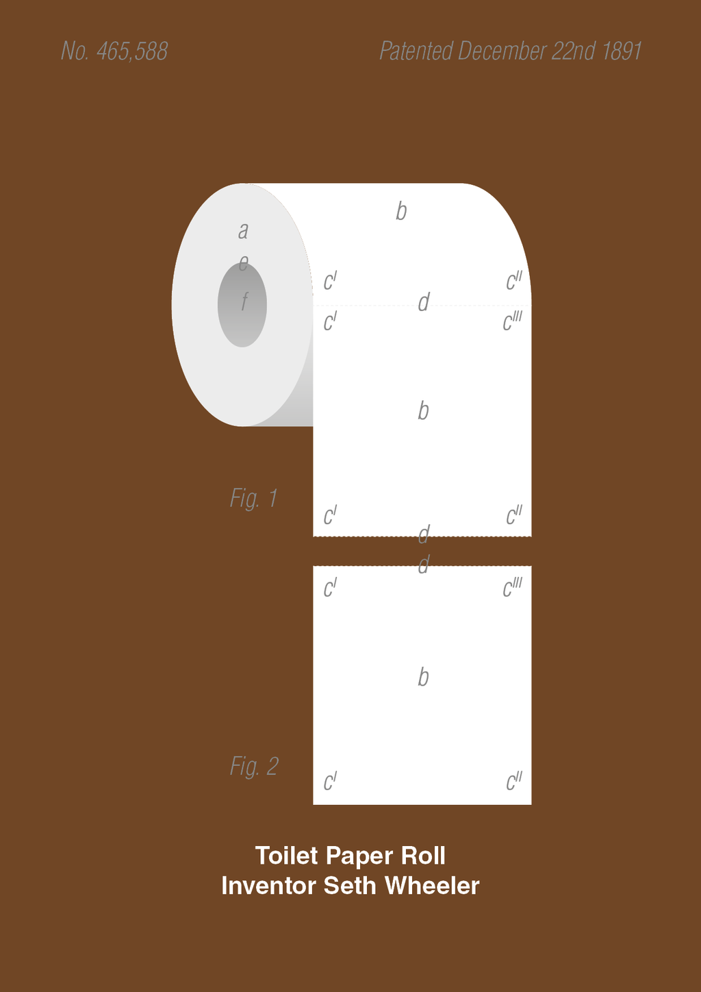 plakat: toiletpapir - dark brown-Patent-A1two3