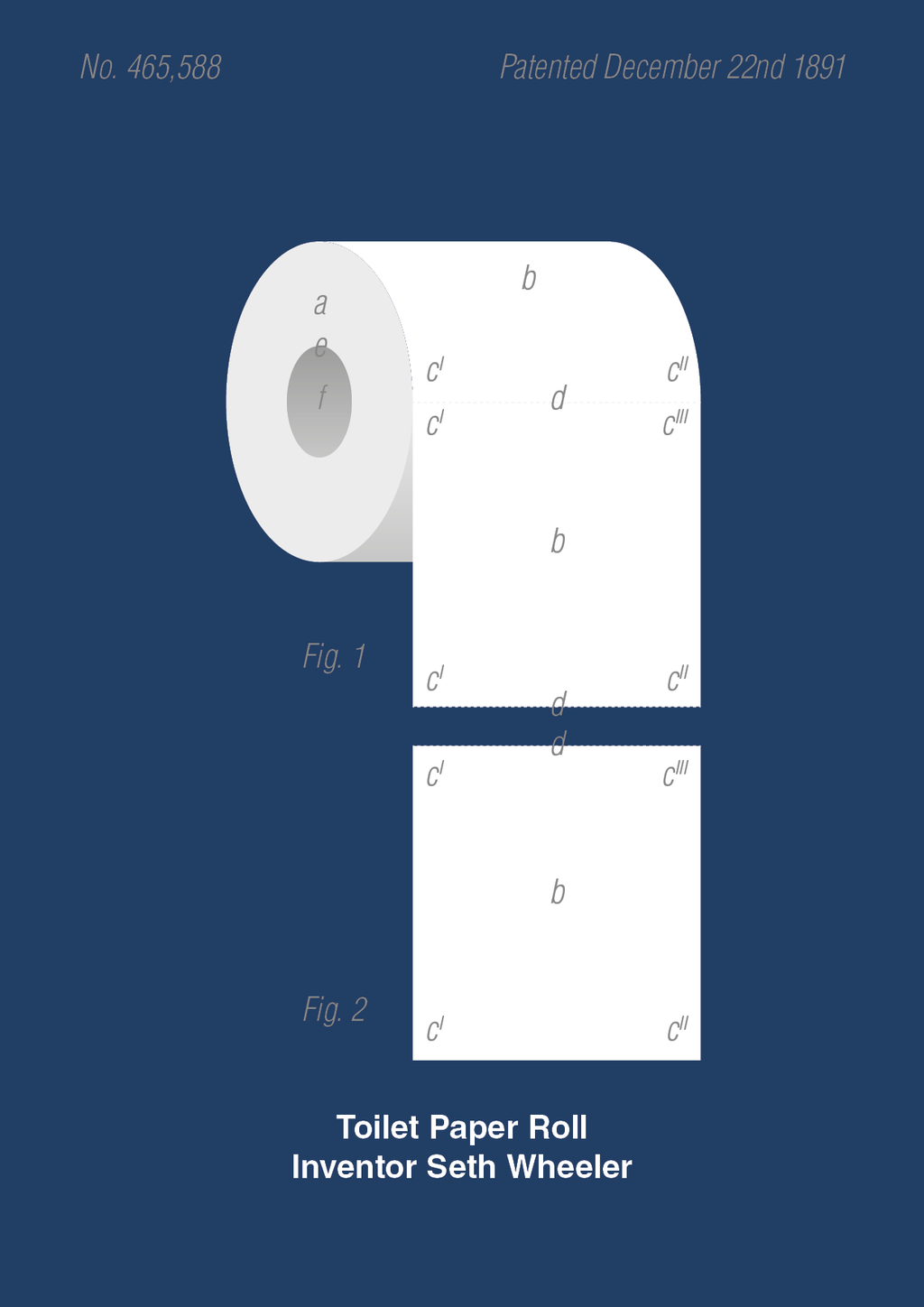 plakat: toiletpapir - lapis blue-Patent-A1two3