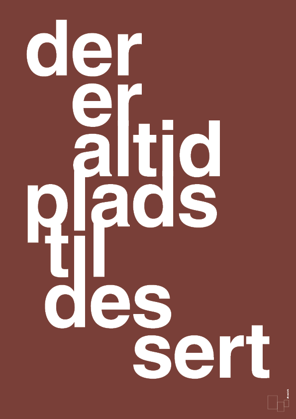plakat: der er altid plads til dessert - red pepper-Livet-A1two3