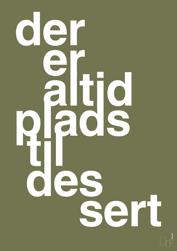 plakat: der er altid plads til dessert - secret meadow-Livet-A1two3