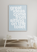 plakat: great ideas come from sitting on the toilet - dusty lilac-Livet-A1two3