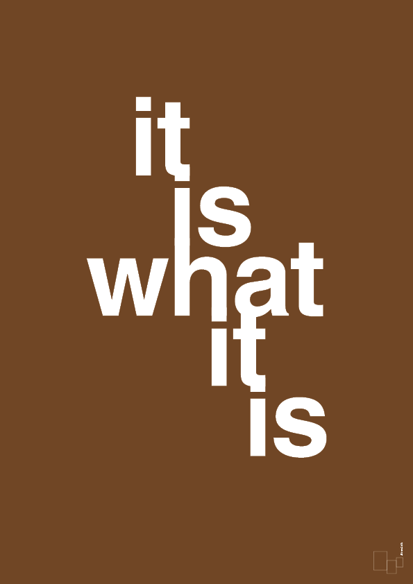 plakat: it is what it is - dark brown-Livet-A1two3