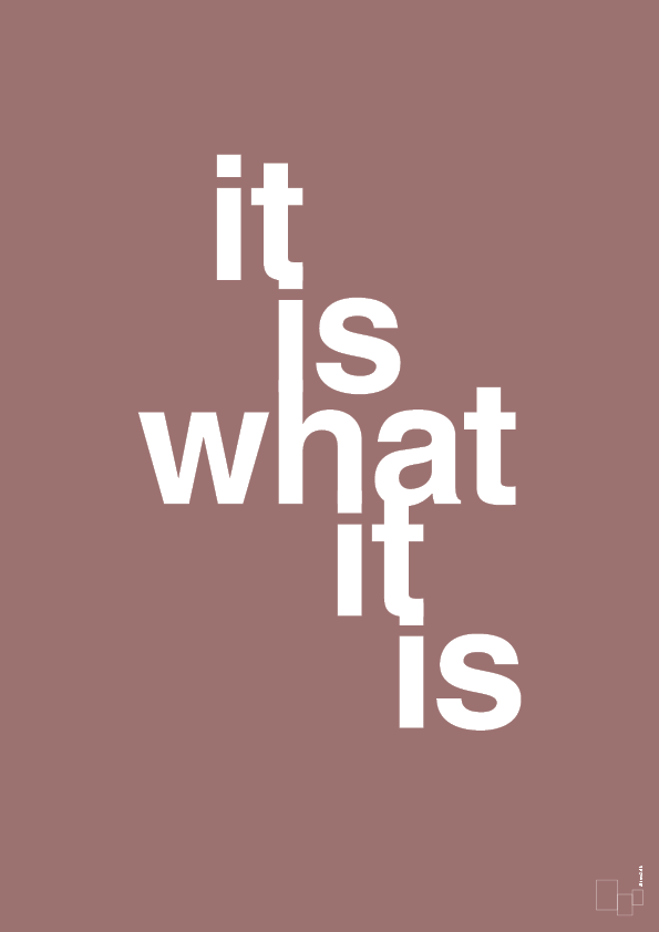 plakat: it is what it is - plum-Livet-A1two3