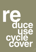 plakat: reduce reuse recycle recover - misty forrest-Miljø-A1two3