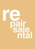 plakat: repair resale rental - charismatic-Miljø-A1two3
