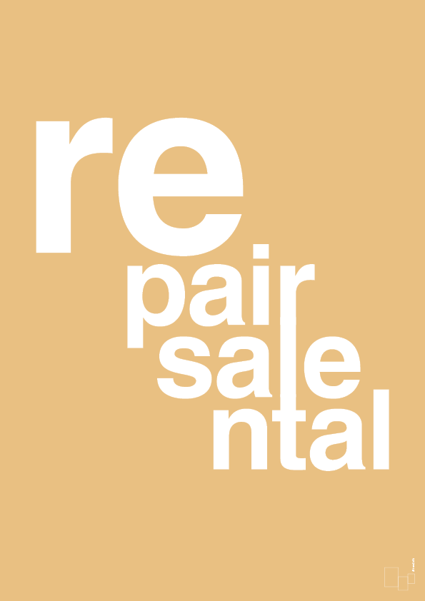 plakat: repair resale rental - charismatic-Miljø-A1two3