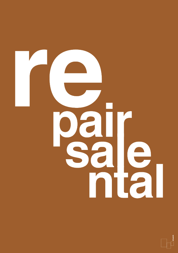 plakat: repair resale rental - cognac-Miljø-A1two3