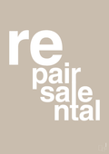 plakat: repair resale rental - creamy mushroom-Miljø-A1two3