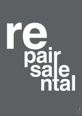 plakat: repair resale rental - graphic charcoal-Miljø-A1two3