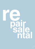 plakat: repair resale rental - heavenly blue-Miljø-A1two3