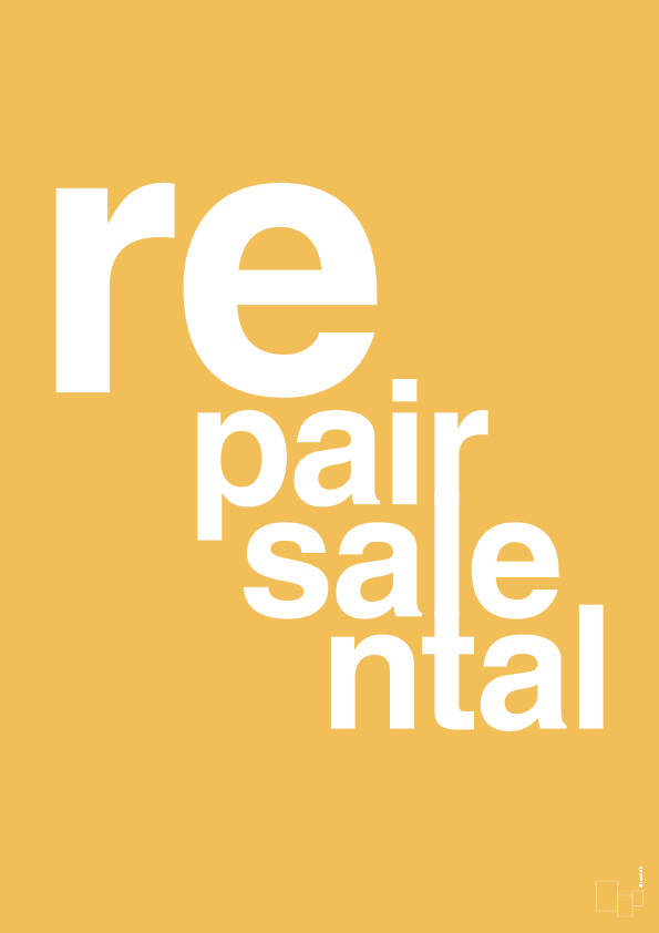 plakat: repair resale rental - honeycomb-Miljø-A1two3