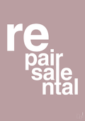 plakat: repair resale rental - light rose-Miljø-A1two3