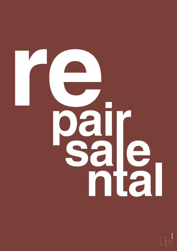 plakat: repair resale rental - red pepper-Miljø-A1two3