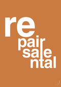 plakat: repair resale rental - rumba orange-Miljø-A1two3