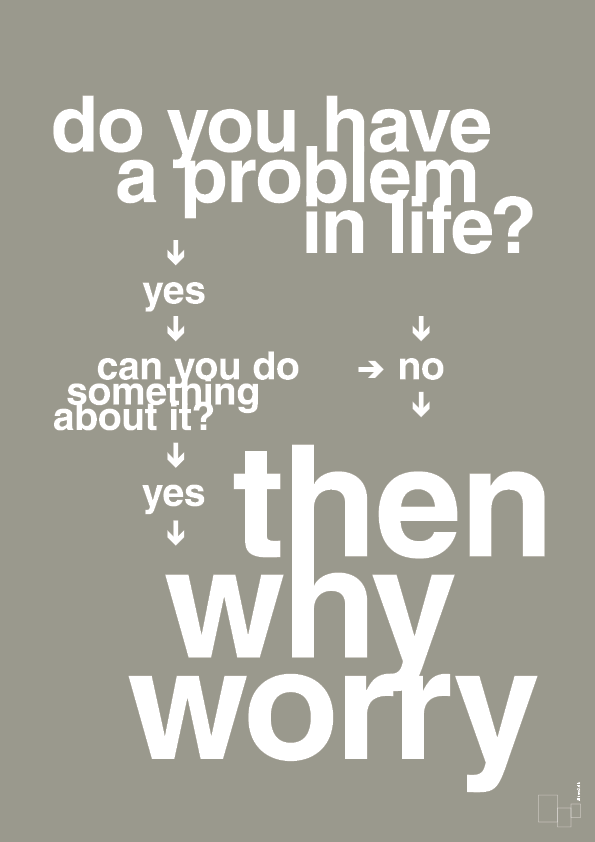 plakat: why worry - battleship gray-Charts-A1two3