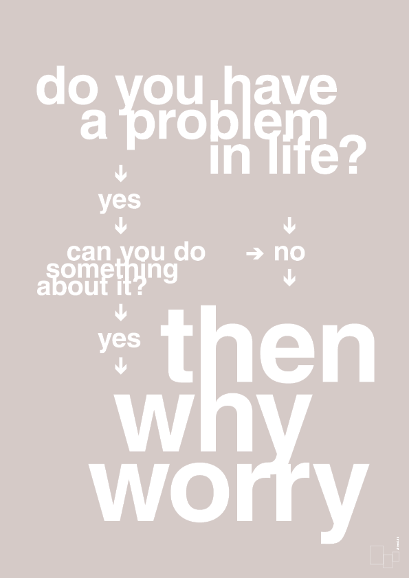 plakat: why worry - broken beige-Charts-A1two3