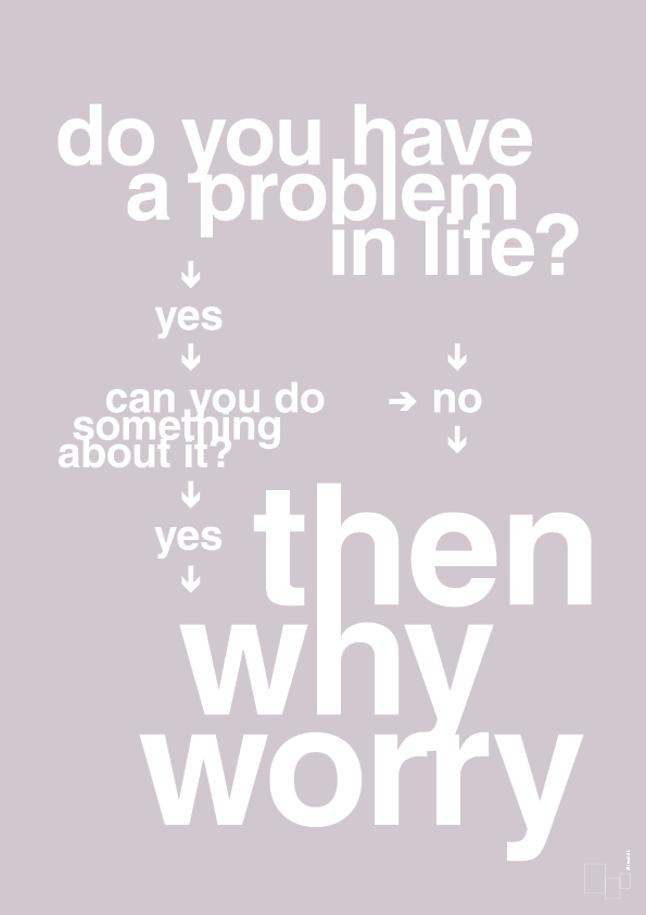 plakat: why worry - dusty lilac-Charts-A1two3