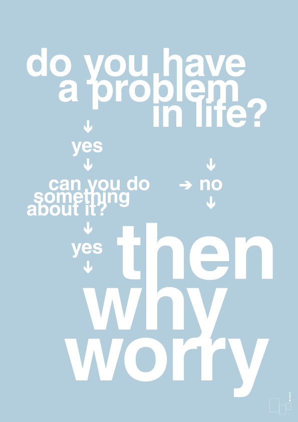 plakat: why worry - heavenly blue-Charts-A1two3