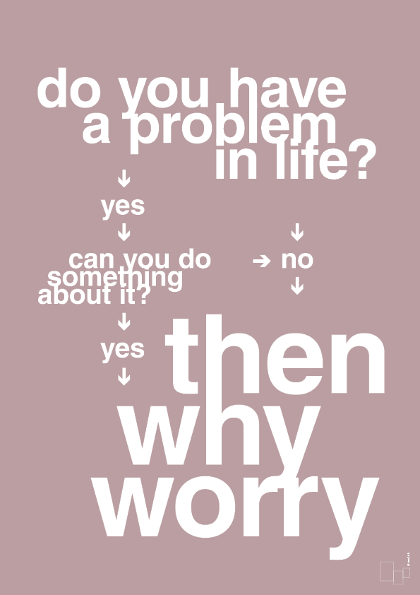 plakat: why worry - light rose-Charts-A1two3