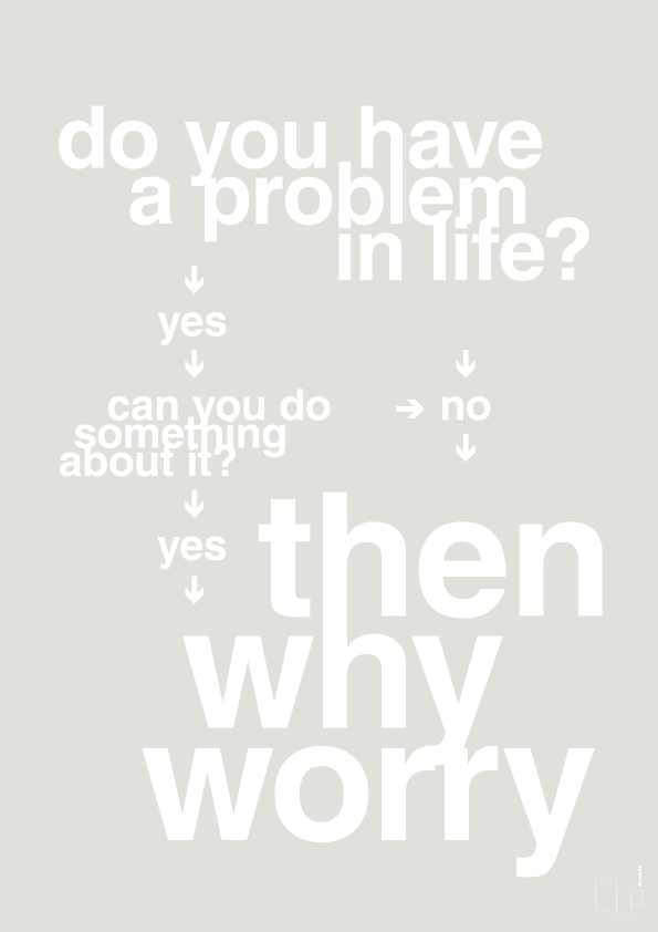 plakat: why worry - painters white-Charts-A1two3