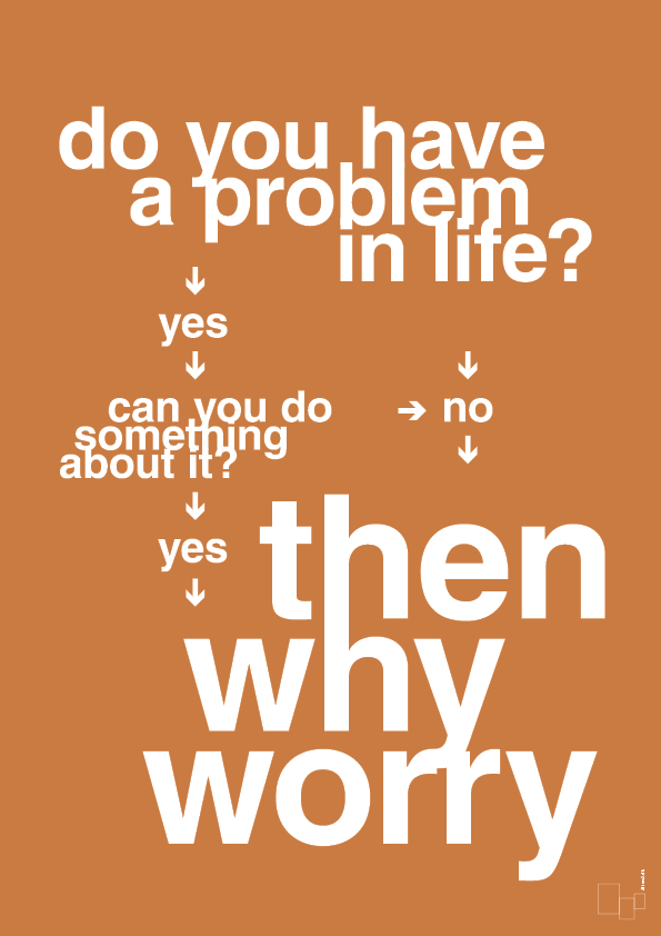 plakat: why worry - rumba orange-Charts-A1two3
