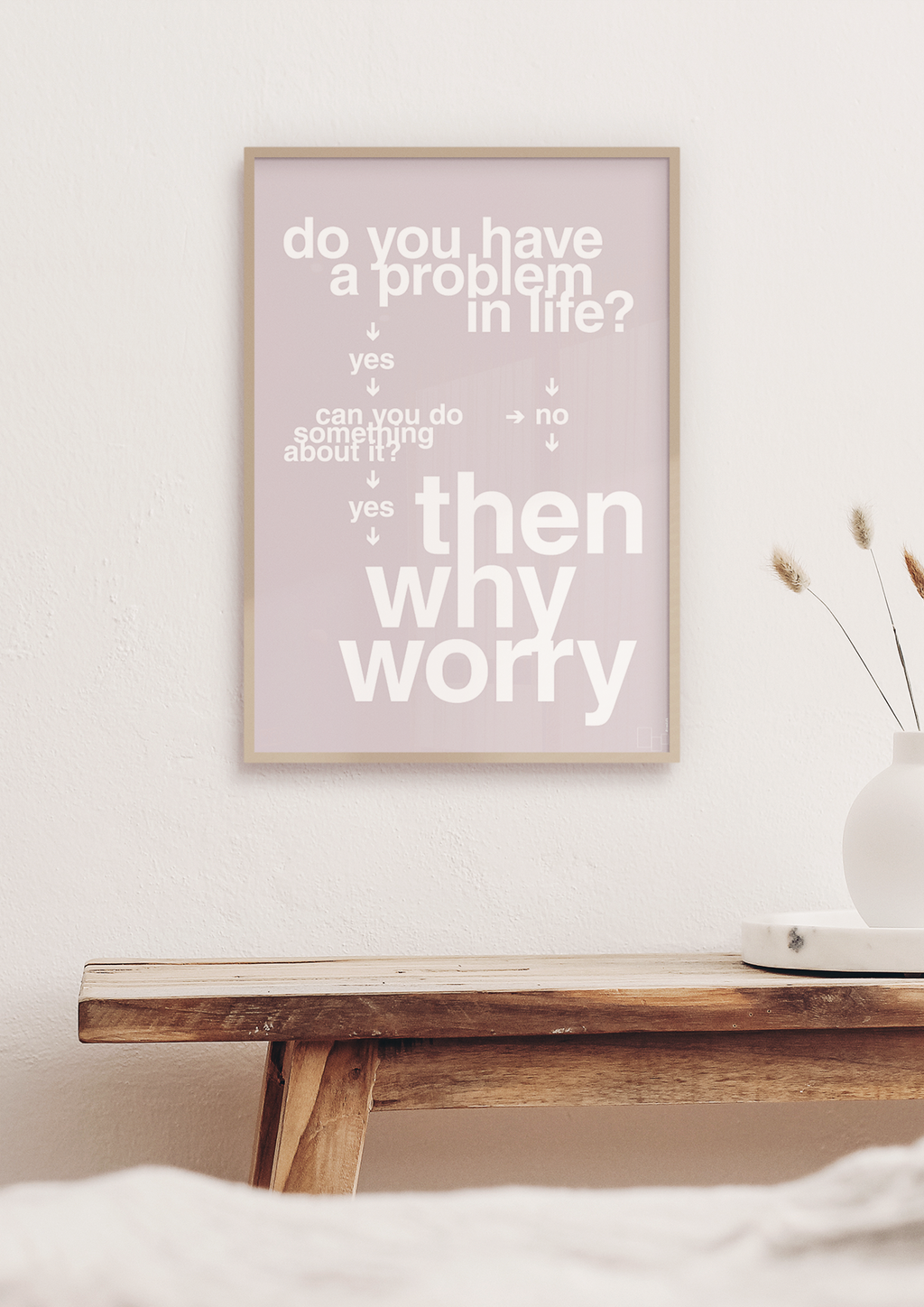 plakat: why worry - dark brown-Charts-A1two3