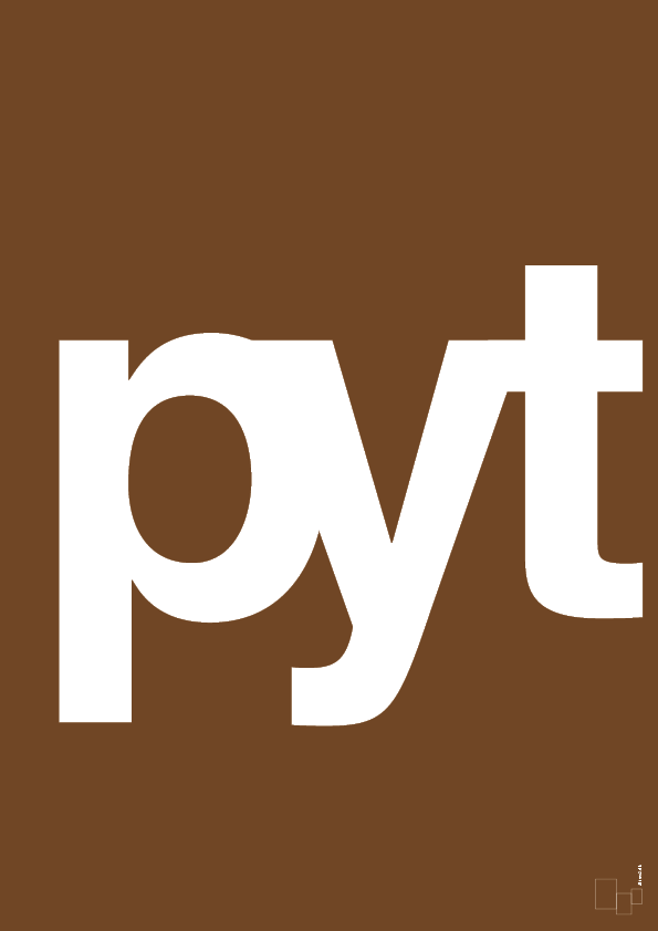 plakat: pyt - dark brown-Retro-A1two3