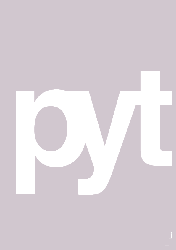 plakat: pyt - dusty lilac-Retro-A1two3