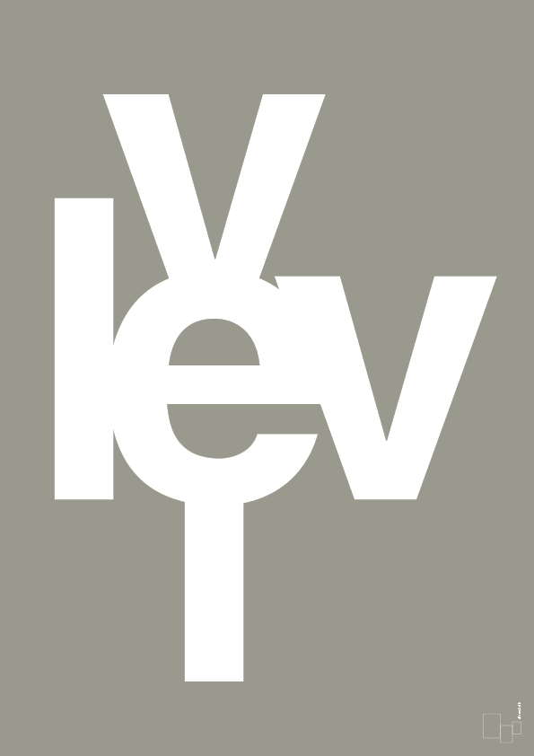 plakat: lev vel - battleship gray-Retro-A1two3