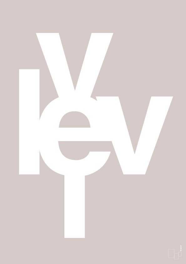plakat: lev vel - broken beige-Retro-A1two3