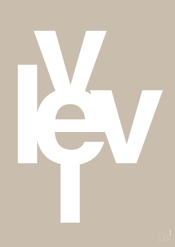 plakat: lev vel - creamy mushroom-Retro-A1two3