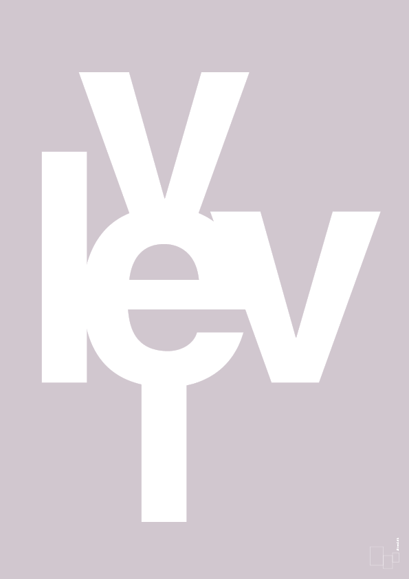 plakat: lev vel - dusty lilac-Retro-A1two3