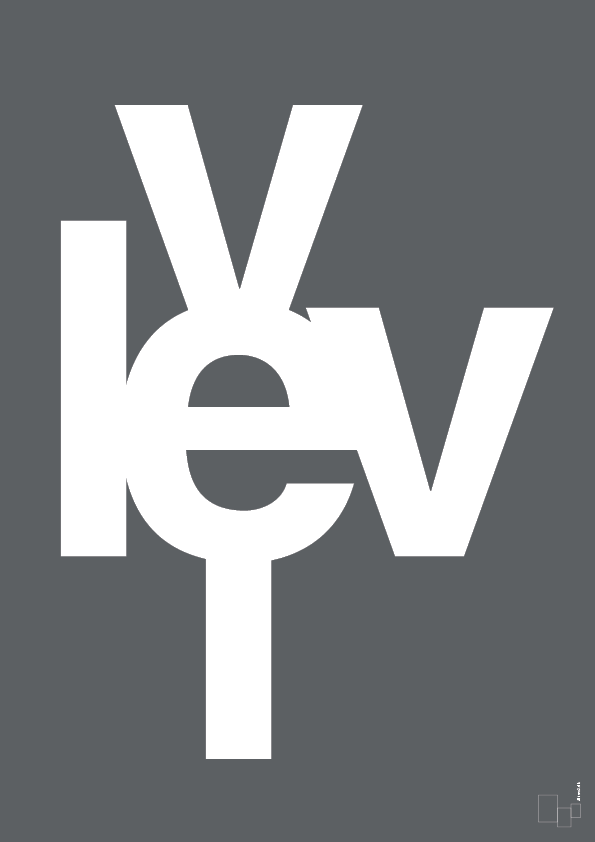 plakat: lev vel - graphic charcoal-Retro-A1two3
