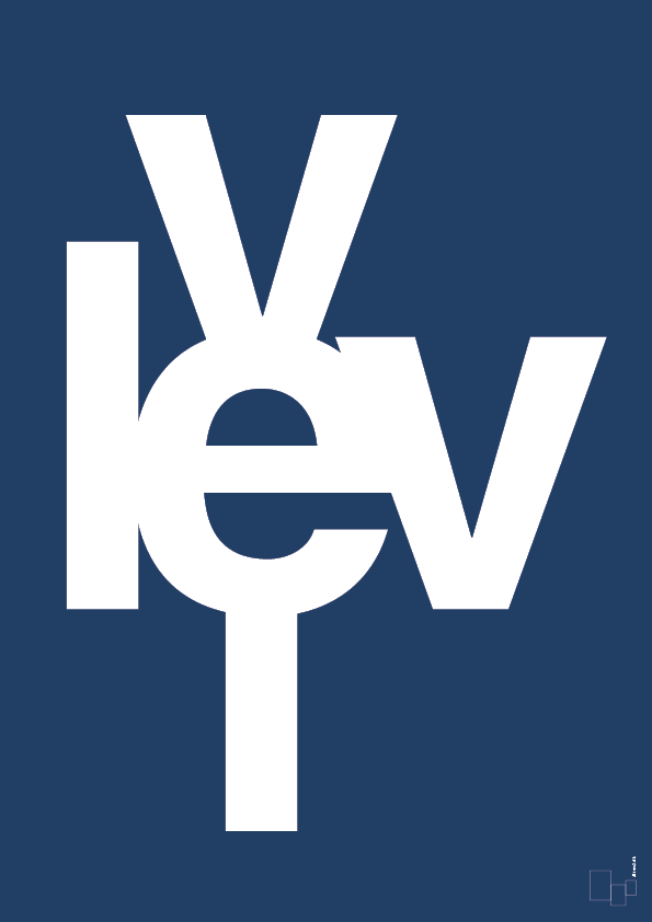 plakat: lev vel - lapis blue-Retro-A1two3